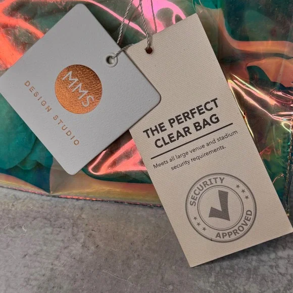 MMS Design Studio Iridescent Clear Holographic Bag Stadium Security Approved - Picture 3 of 9